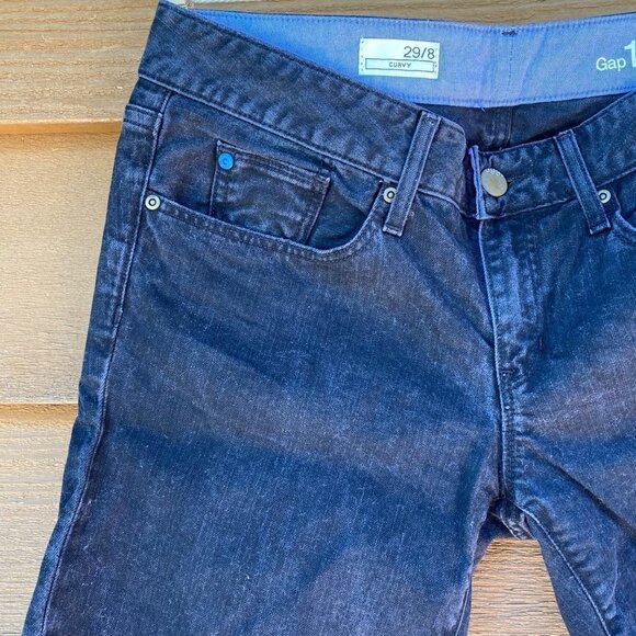 Gap Curvy Black Cut off Jean Shorts - Picture 3 of 15